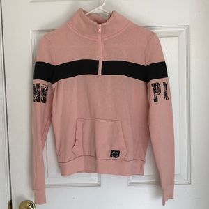 PINK 1/4 zip sweatshirt